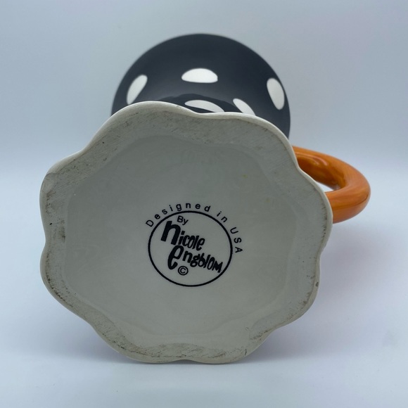 Nicole Engblom Mug With Polka Dots Rare/Funky Shape - Picture 6 of 6